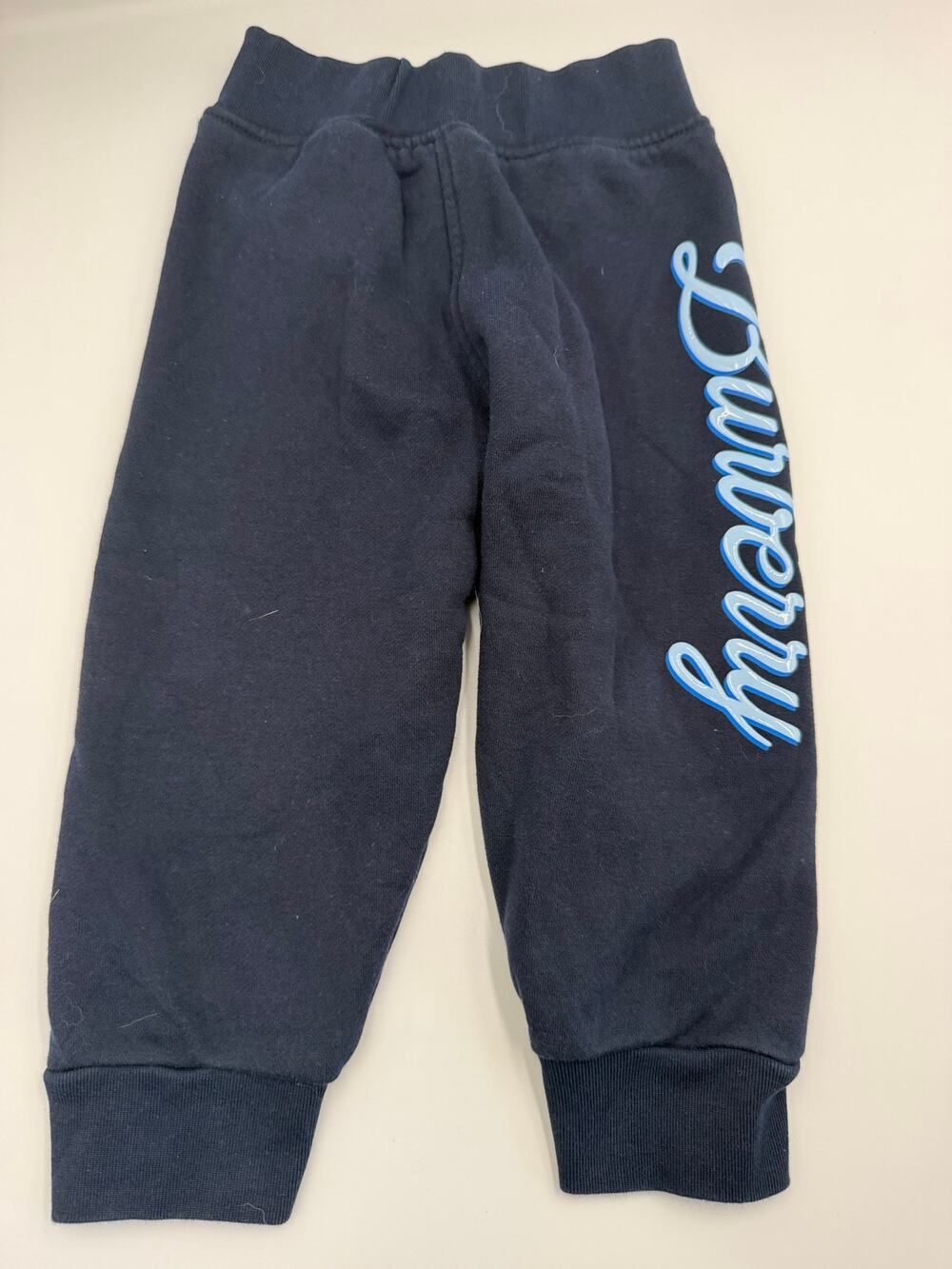 Burberry kids navy cursive sweatpant 2y